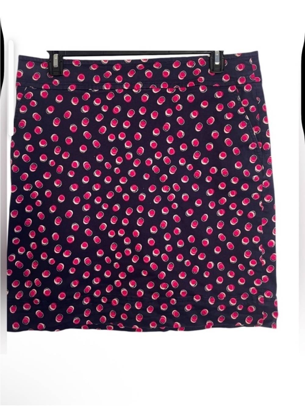Talbots
Talbots Polka Dot Pencil Skirt
Navy Blue White Magenta Circles Size 16 - Picture 3 of 11